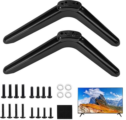 Patas para Soporte TV, Patas TV Universal 32-65 Pulgadas, Soporte de Base Compatible con LCD LED OLED, Pies Repuesto Alta Estabilidad, Instalación Rápida sin Perforar, Separación de Orificios 17-20 mm