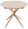 Ragaba Ronde Extensible Table à Manger 90cm Jubi Blanc Craie