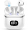 Cuffie Bluetooth, Auricolari Bluetooth 5.4 Stereo HiFi con 4 ENC Mic, 40Ore Sport Cuffie Wireless IP7 Impermeabili con LED Display, Touch Control Cuffiette Androide iOS, Ricarica Rapida, Bianco Chiaro