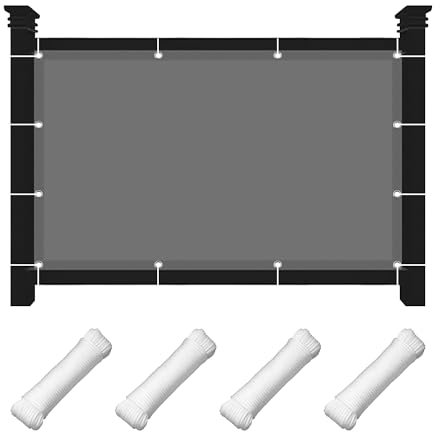 Toldo Parasol Camping Jardin Malla 4 x 5 m Protección Rayos 98% UV Resistente Toldo Exterior Terraza con Ojales y Cuerdas para Verano Jardín Playa, Gris Claro