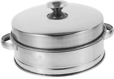 VANZACK Edelstahl Dampfgarer Mit Deckel Und Doppelgriffen Robuster Gemüsedämpfer Für Wok Und Pfannen Praktische Haushalts-dämpfkörbe Für Gesundes Kochen Wie Fisch Meeresfrüchte Ramen Und m