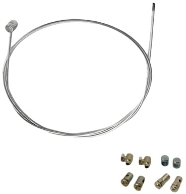 FortuneGlobe Câble d'embrayage Ø1.5mm Universel, avec Serre-Câbles, Compatible avec Motos, Kit de Réparation Durable et Polyvalent Pièce Essentielle pour des Changements de Vitesse Fluides et Fiables