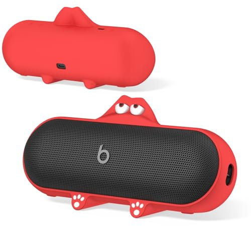 Custodia protettiva in silicone per Beats Pill 2024 rilascio, resistenza agli urti, resistenza all'acqua, antigraffio, resistenza allo sporco, pratici accessori per altoparlanti Bluetooth (rosso)