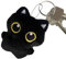 Zunishaone Peluche Chat | Peluche Chat Noir Accessoire Déco,Porte-Clés Charmes Sac, Doudou Décoratif Chambre Enfant Adulte Cadeau Anniversaire Fête