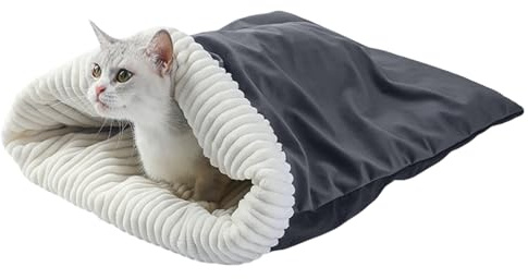Générique Schlafsack für Katzen – Kuschelnest für Katzen und Hunde – Fleece-Versteck für den Winter, Haus, Reise