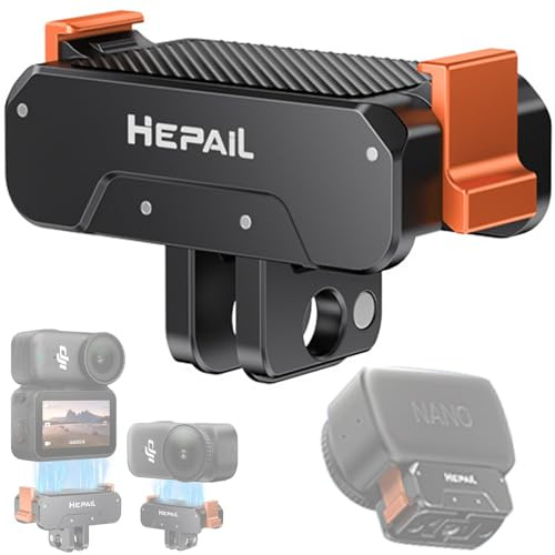 Honbobo Magnetische Halterung für DJI Osmo Nano/DJI Osmo Action 6, Metall Schnellverschluss Adapter Halterung Erweiterung Base Magnethalterung Adapterhalterung Zubehör für DJI Osmo Nano