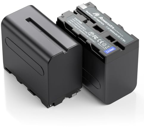 NP-F970 Battery 2 Pack Replacement for Sony NP-F970 NP-F960
