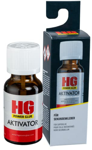 HG POWER GLUE Aktivator zum Pinseln - Aushärtebeschleuniger für Industrieklebstoffe - ideal in Kombination mit HG POWER GLUE Die Schweißnaht aus der Flasche (15 ml)