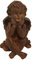 Engelfigur Putte Gusseisen Rost Engel Statue sitzend Antik-Stil 11cm