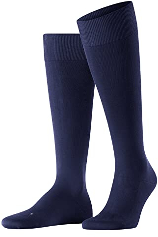 FALKE Herren Kniestrümpfe Energizing Cotton M Kh Baumwolle mit Kompression 1 Paar, Blau Deep Blue 6418, 43-44