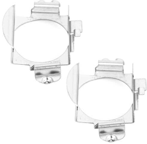 H7 LED Adapterhalter, Paar H7 LED Scheinwerferlampen Adapterhalterhalter Silber H7 Halter Clik Sockelbasis