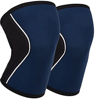 Vintree 2X Rodillera de Neopreno de 7 mm Shield Par de Rodilleras de Neopreno para Halterofilia Powerlifting Weightlifting Lunges y Cualquier Deporte Funcional Rodillera Deportiva Neopreno