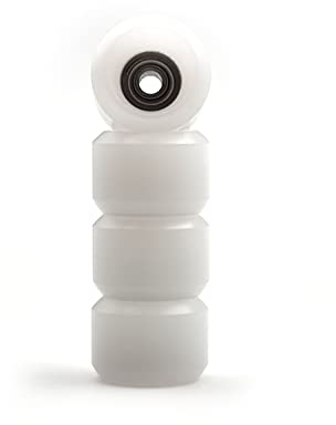 SPITBOARDS Fingerboard Pro Wheels mit echten Kugellagern, Professional CNC Polyurethan Qualität, Street Wheels Shape, (Weiß)