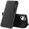 EASSGU Coque en Cuir pour Oppo Find X5 Pro (6.7 inches) fenêtre latérale Flip Cuir PU Holder Housse de résistant Aux Rayures et Aux Chocs Protection Case - Le Noir