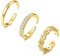 Diamday 3PCS 14K Gold Gefüllte Zehenringe für Damen Verstellbarer Gold Zehenring Set Offenes Band Einfache CZ Gänseblümchen Blume Zehe Ringe Hawaiian Summer Beach Fußschmuck für Damen