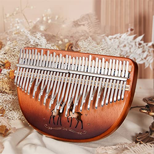 Anfänger Kalimba 34 Tasten Chromatisches Professionelles Daumenklavier Anfänger Keyboard Klavierinstrumente Kalimba (Color : Brown)
