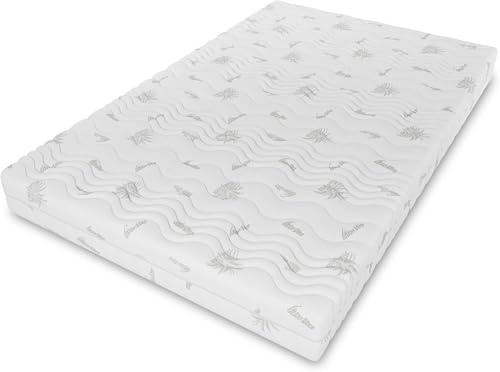 MARPUR Schaummatratze 120x200 Twist mit Massageschicht, H3/H4, Weiß | Matratze 120x200, Kokosmatte, 7-Zonen-Massage, waschbar