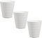Papierkorb Mülleimer 3er Set für Büro, Bad, Jugendzimmer & Kinderzimmer 13,5 Liter, 29 x 29 x 30 cm, Kunststoff, rund (weiß)