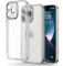 Honeyview Colored Clear Case for iPhone 13 Pro with Matte Border, Built-in Camera Lens Protector, Non-Yellowing, Shockproof, Armour Phone Cover for Apple iPhone 13 Pro 5G - White