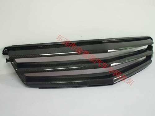 Auto Kühlergrill für Mercedes Benz C-Class W204 2007 2008 2009 2010 2011 2012, Passgenau Frontstoßstange Front Kühlergrille Rahmen Exterior Dekoration Zubehör,A/Carbonfiber