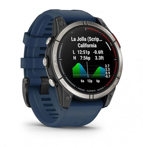 Garmin Quatix 7 Pro - Reloj Inteligente de plástico con Correa de Silicona, Color Azul