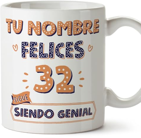 MUGFFINS Tazas Personalizadas Cumpleaños - En Español - Siendo Genial - 11 oz / 330 ml - Regalo personalizable original y divertido