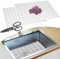 2 Pack Sink Mats Non-Slip Kitchen Sink Protector Mat Adjustable, 30 x 40cm PVC Sink Protect Mats for Stainless Steel/Ceramic Sink, Ceramic Dish Drying Mat for Bathroom Kitchen Countertop,12.5x15.7in