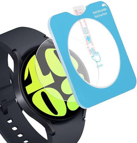kwmobile 2X Schutzglas kompatibel mit Samsung Galaxy Watch 6 44mm Folie - Hart Glas Schutzfolie für Smartwatch - Displayschutz für Fitness Tracker Transparent