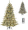 COSTWAY 180 cm Künstlicher Weihnachtsbaum mit Beleuchtung, Tannenbaum mit 350 mehrfarbigen & warmweißen LED-Lichtern, Christbaum mit Scharnierstruktur & 360° Schnellanschluss, Kunstbaum für Zuhause