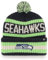 '47 NFL Seattle Seahawks Unisex Bering Bobble Winter Hat, Team Logo, Farbe Navy Blau
