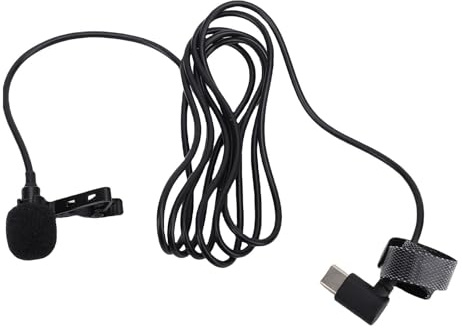 VBESTLIFE USB C Lavalier Microphone, Plug and Joue Amélioration du Micro à Revers avec éponge à Vent, pour Smartphone Computer Live Streaming K Song