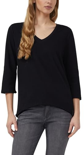 s.Oliver Jersey-T-Shirt mit Flammgarnstruktur und gerundetem Saum