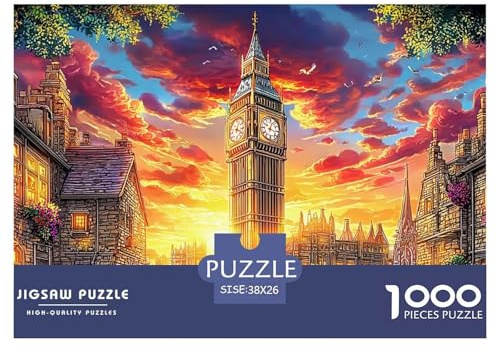 Big Ben – London Puzzle 1000 Teile Schwer Puzzle Spielzeug Lernspiel Impossible Für Erwachsene Und Kinder Ab 14 Jahren 38x26cm/1000pcs