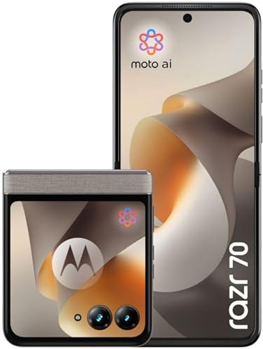 Motorola razr 70 (Flip-Phone, 6,90/3,63-FHD+, 50-MP-Kamera, 8/256 GB, 4800 mAh, Android 16) Pantone Hematite
