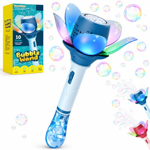 Machine à Bulles Portable Automatique pour Enfants 2000 Bulles/Min (Bleu)
