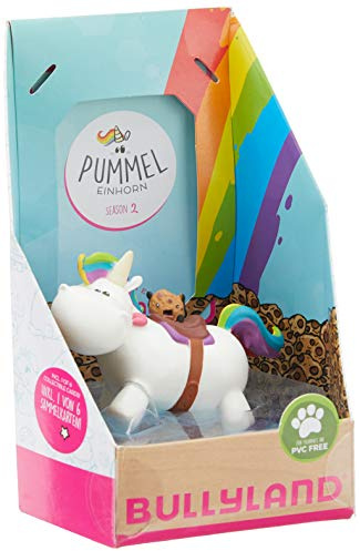 Bullyland 44397 - Spielfigur, Pummeleinhorn - Pummel reitend