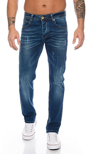 Rock Creek Jeans Herren Hose Regular Fit Stretch Stonewashed Denim M2A