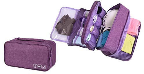 Bansga Unterwäsche Aufbewahrungstasche – Wasserdichtes Nylon Reisetasche Sockentasche Kulturbeutel Farbwah-lila(Purple)