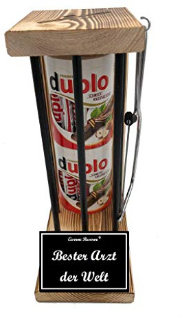 Geschenk für Arzt - Arzt Geschenk - duplo Riegel - Eiserne Reserve Black Edition incl. Säge - lustige Geschenkidee - Text s/w Bester Arzt der Welt