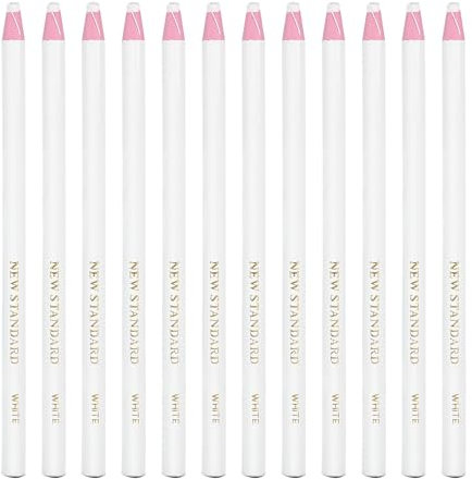 NUOBESTY 12pcs White Grease Pencils Peel-Off Wax Crayon Pencils for Metal Glass Fabric