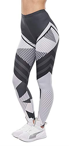 Abyelike Women's Digital Print Cosmic Galaxy Stretch Leggings Tights (Gray, One Size)