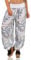 Malito Damen Aladinhose mit Print | Haremshose zum Tanzen | Pumphose zum Chillen - Freizeithose - Pluderhose 7185 (weiß)