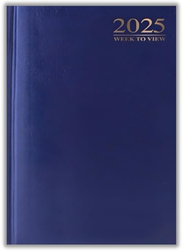 Terminplaner 2021, A4/A5, Tagesansicht oder Wochenansicht, Hardcover, Blau, A6, Wochenansicht