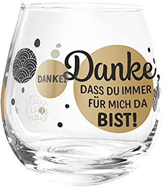 Whiskyglas, Wasserglas oder auch Weinglas mit Spruch Danke