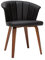Miliboo Chaise Design Noir et Bois foncé Noyer Albin