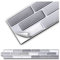 Grandora 5er Set 27,9 x 4,3 cm Fliesenaufkleber silber metallic weiß grau Design 7 Ziegel I 3D Mosaik Küche Bad Fliesendekor Wandaufkleber Fliesensticker W5529