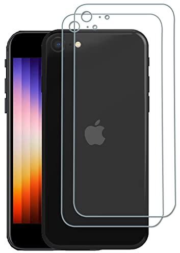 Wookfiss Rückseite Schutzfolie für iPhone SE 2022 für Panzerglas, Hinten Schutzfolie 9H Vollabdeckung Zurück Film Anti-Kratzen Displayschutzfolie Klar Rückseite Folie für iPhone SE3[2 Stücke]