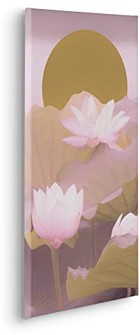Komar Keilrahmenbild im Echtholzrahmen - Ombré Rosé - Größe 30 x 60 cm - Wandbild, Kunstdruck, Wanddekoration, Design, Wohnzimmer, Schlafzimmer