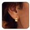 Kenivira Ohrringe für Damen 18 Karat Vergoldete Creolen für Damen Kleine Goldene Ohrringe Hypoallergene Creolen Schmuck für Frauen 8 mm