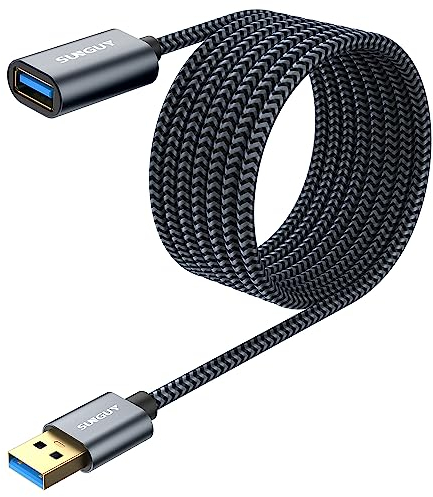 SUNGUY Cavo prolunga, USB 3.0 Cavo di prolunga USB 3.0 5Gbps Prolunga USB super veloce da maschio a femmina per lettore di schede, tastiera, stampante, scanner, fotocamera e-3M